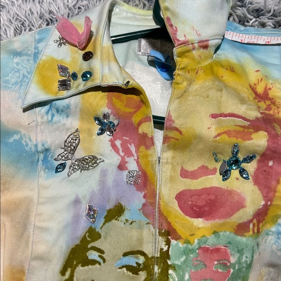 Colorful Hand-Painted Jacket - Picture 10 of 12